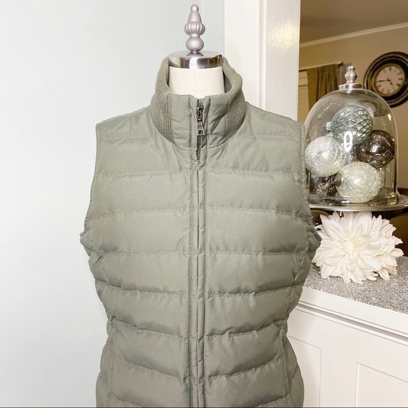 Eddie Bauer Green Goose Down Vest Jacket Waterproof Small - Picture 3 of 16